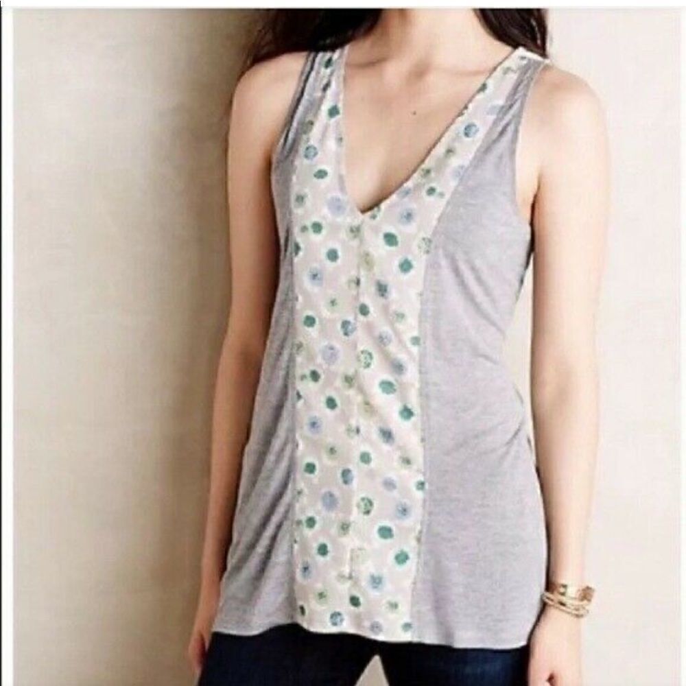Anthropologie Porridge Minthi Mixed Media Tank Top - Size Small - Picture 3 of 5